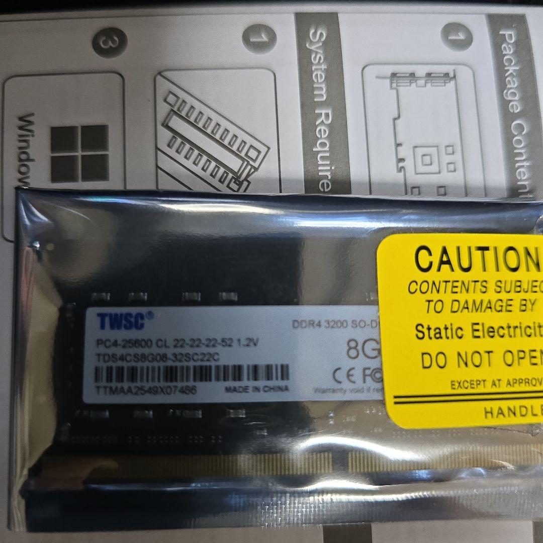 TWSC DDR4 3200 SO-DIMM 8GB メモリx2