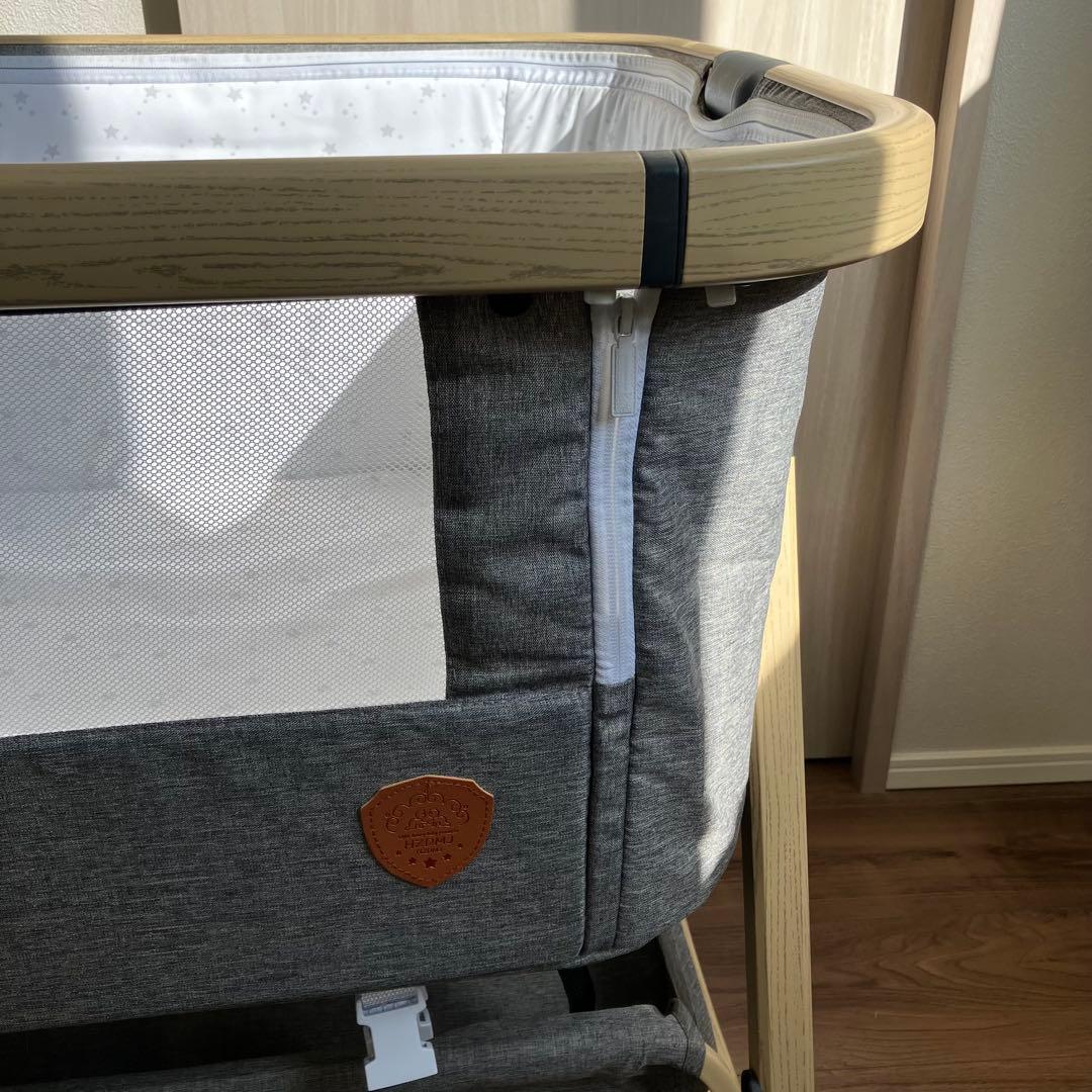 HZDMJ ベビーベット グレー　マット付き