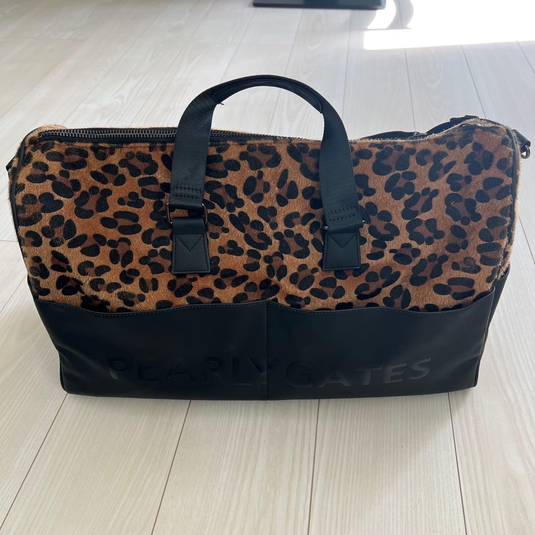 【売切】PEARLY GATES ヒョウ柄ボストンバッグ