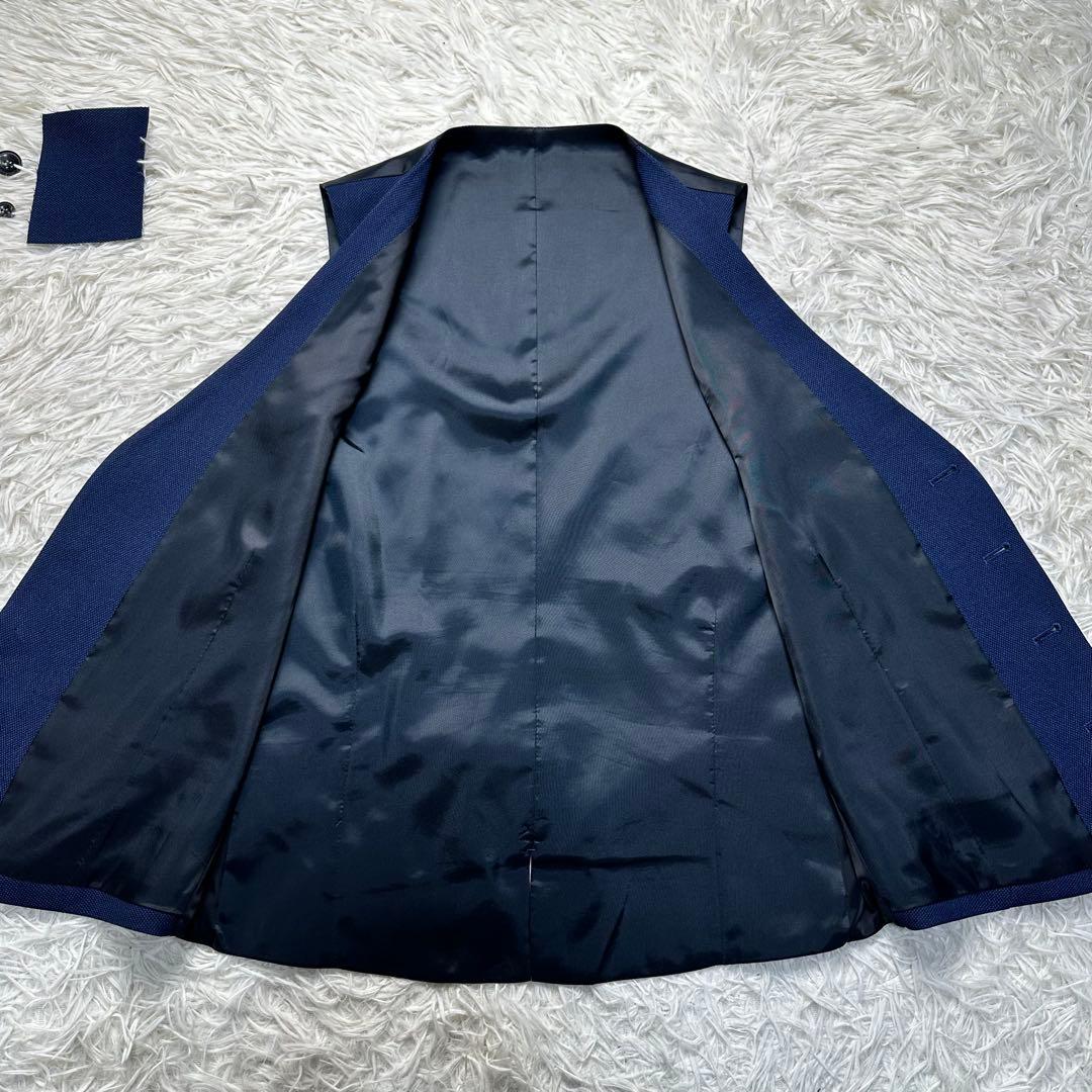 未使用級 スーツセレクト 4S 3ピース ネイビー 洗濯可 セットアップ Y4