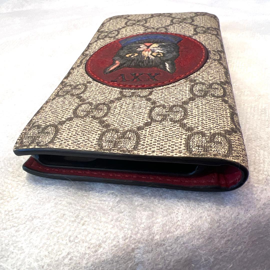 【正規品】GUCCI 手帳型ケース　iPhone7 猫