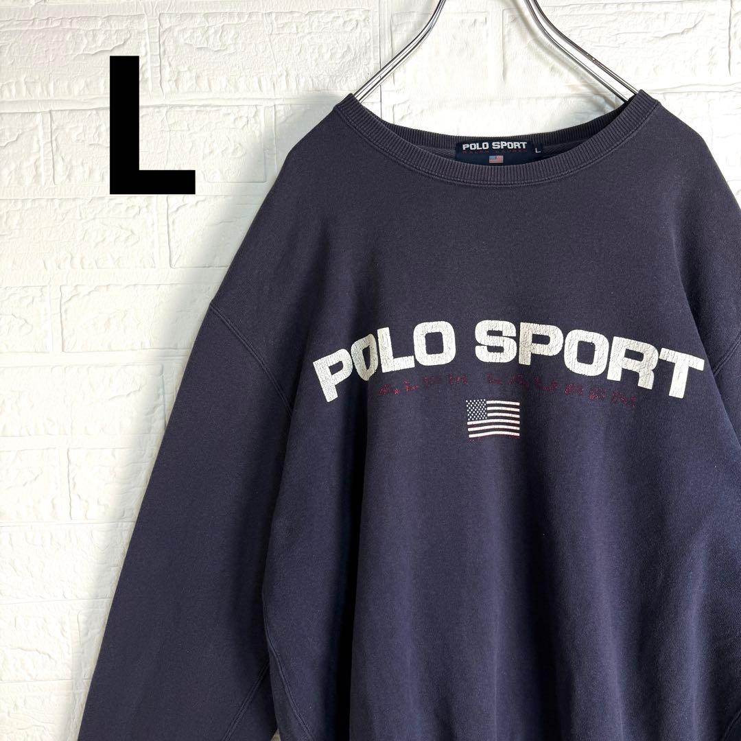 【激レア】 POLO SPORT 胸ロゴ スウェット トレーナー フェード