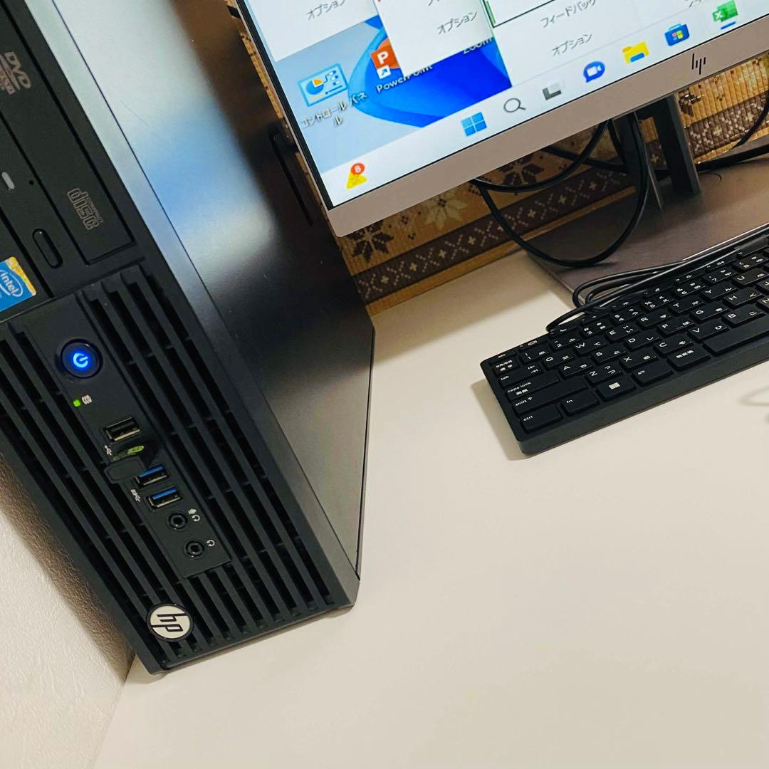 Y831 HPデスクトップSSD高速大画面Windows11オフィス2024付き