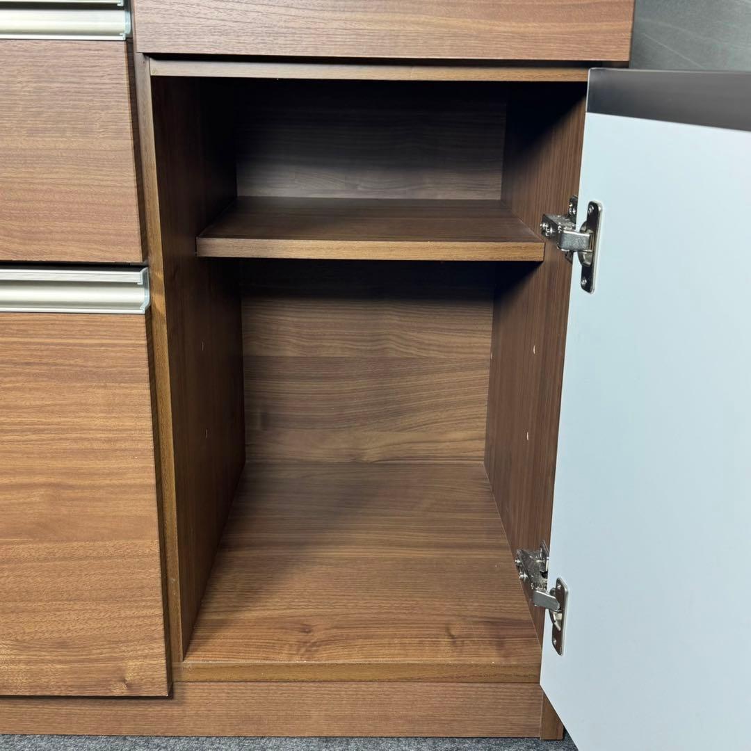 古賀家具 キッチンカウンター 幅140cm 国産 完成品 茶色 d4993