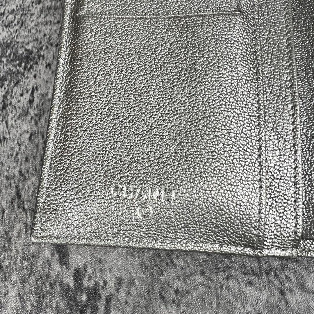 CHANEL ビコローレ レザー 三つ折り 長財布 ココマーク