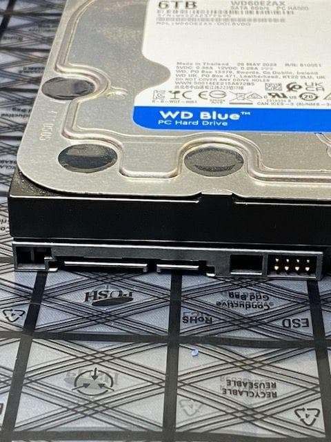 中古 WD Blue 3.5インチHDD WD60EZAX 6TB