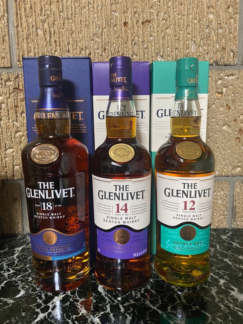 【新品・未開詮】グレンリベットウイスキー3本セット