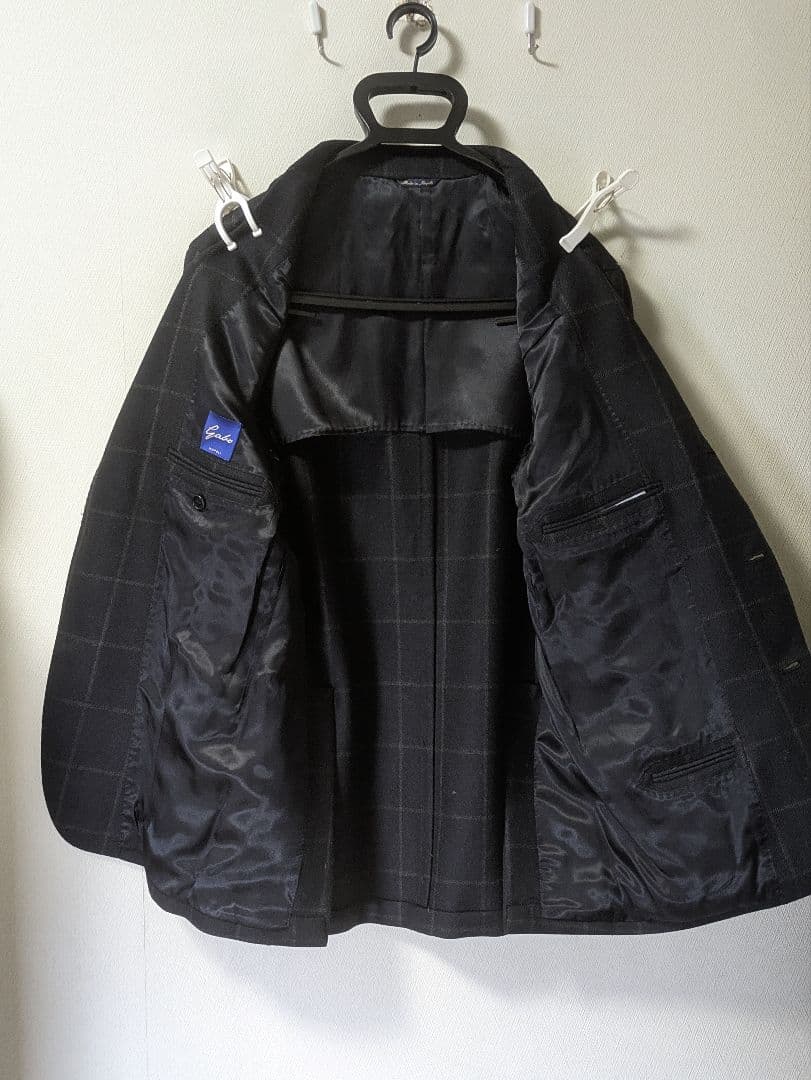 Gabo ガボ ナポリ製 ウィンドウペン ジャケット 48 本切羽 手縫い