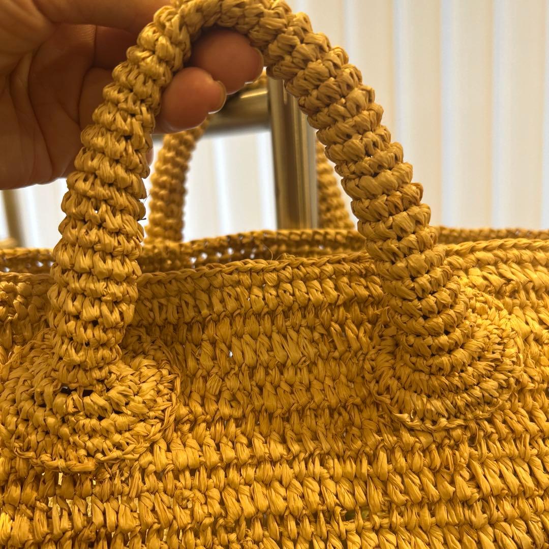 SALE 8月末日まで　大きめかごバッグ