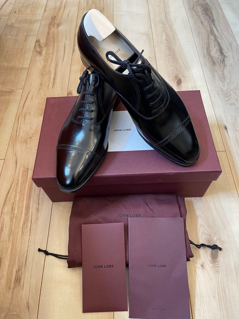 英国製新品JOHN LOBBジョンロブ フィリップ2黒色最高級ライン UK8.5