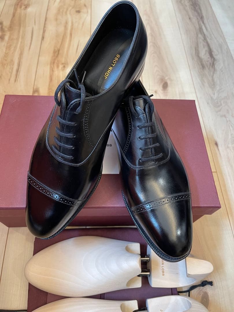 英国製新品JOHN LOBBジョンロブ フィリップ2黒色最高級ライン UK8.5