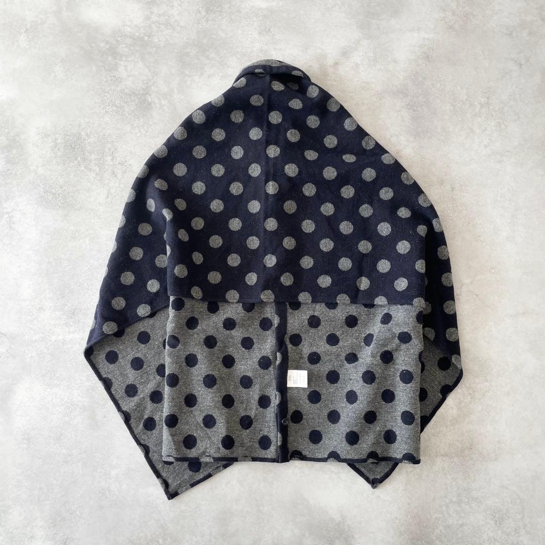 Engineered Garments ボタンショール ドット ウール