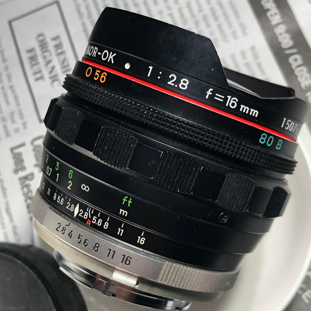レンズ(単焦点) MINOLTA ROKKOR OK 16mm f2.8 fisheye