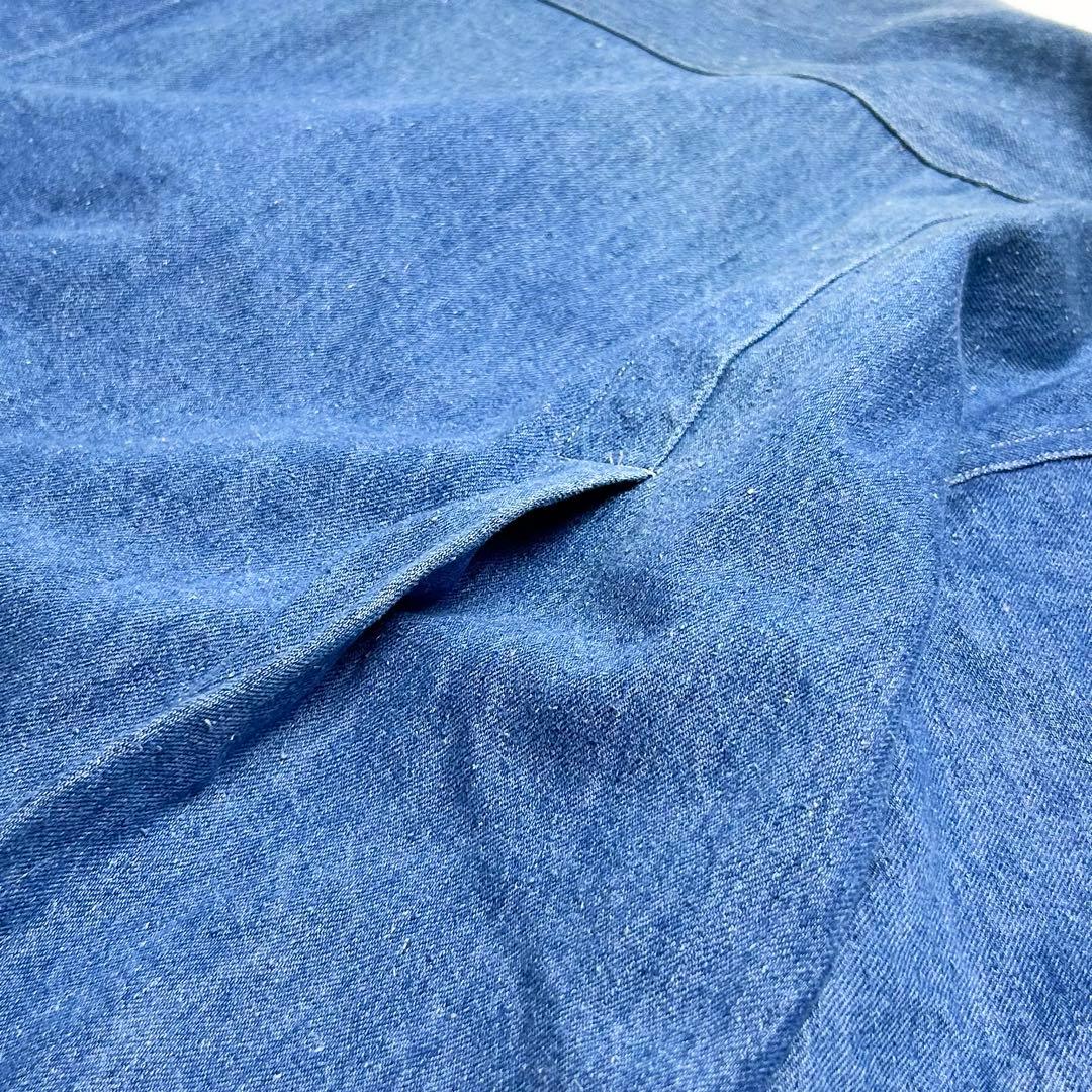 【希少】イッセイミヤケ/80sデニムノーカラーコート/日本エプロン協会/日本製