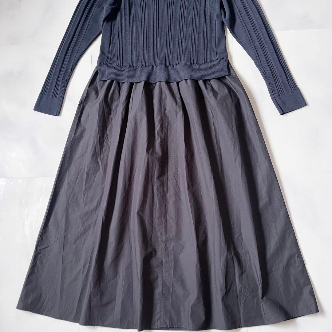 未使用✨ ダーマコレクション リブニットドッキングワンピース 大きいサイズ LL