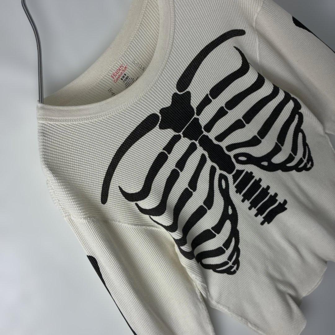 シュプリーム Hanes Bonesサーマル　ロンT 長袖Tシャツ　ボーン　骸骨