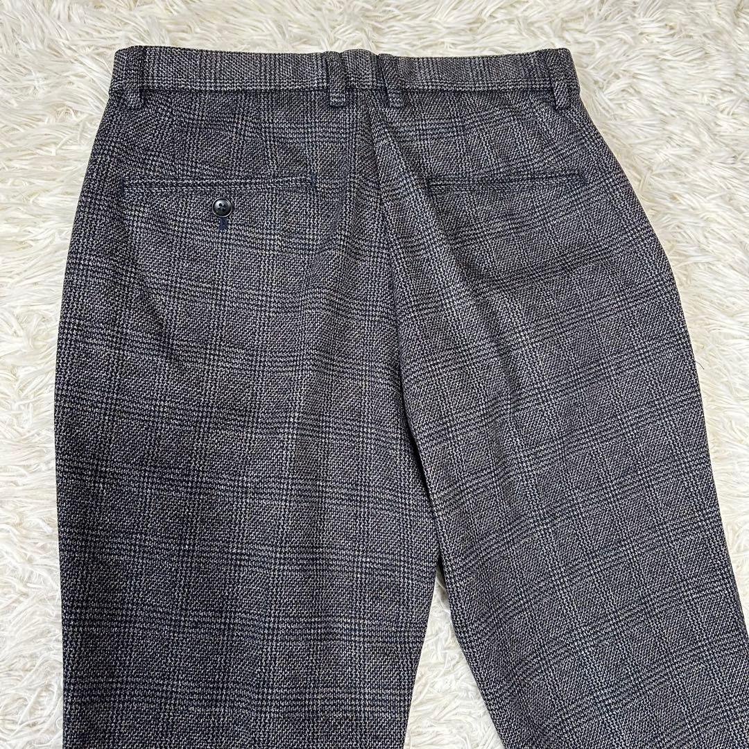 【未使用タグ付】金のパジャマスーツプレミアム ウールジャージ 紺グレンチェックL