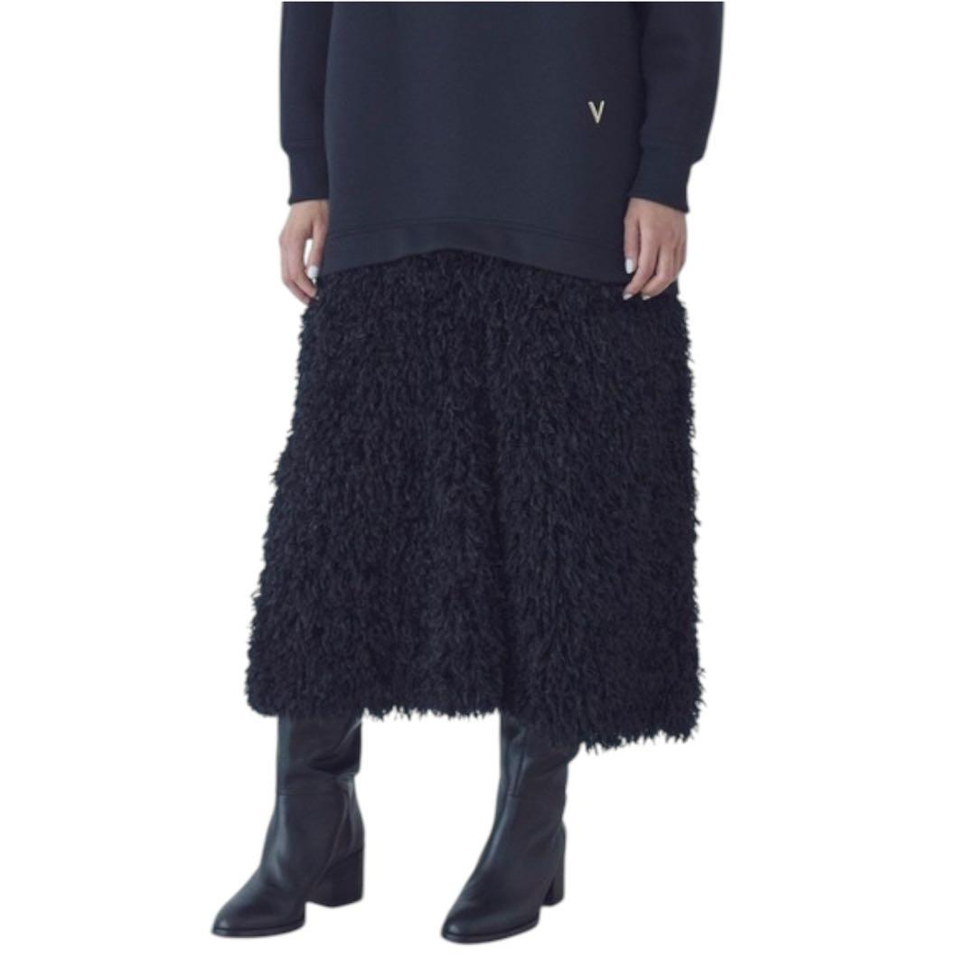 美品✨VENIT ヴェニット ボンディングドッキングロングワンピース 黒 M