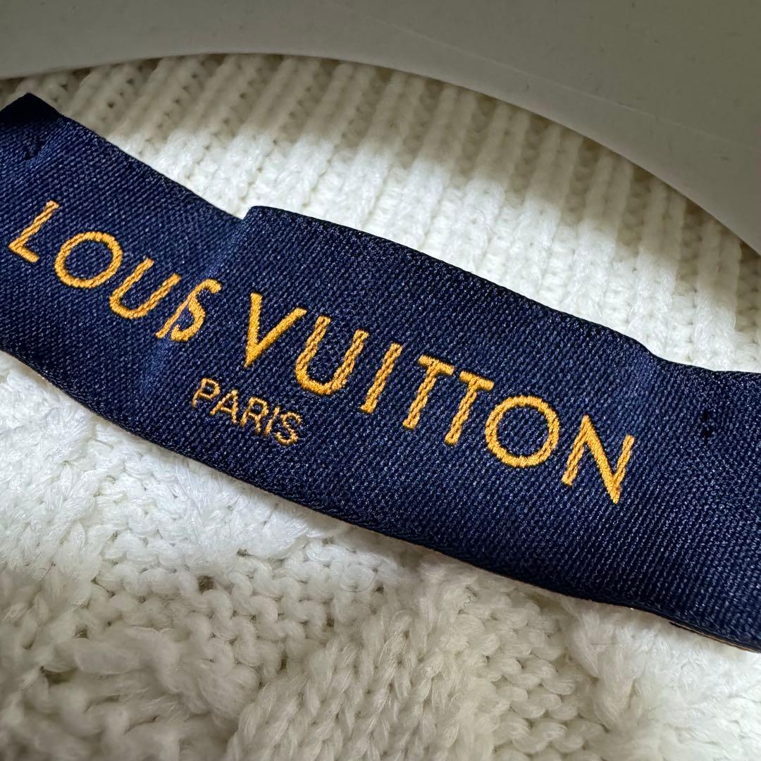 極美品！現行！ルイヴィトン ダミエ ケーブルニット セーター プルオーバー