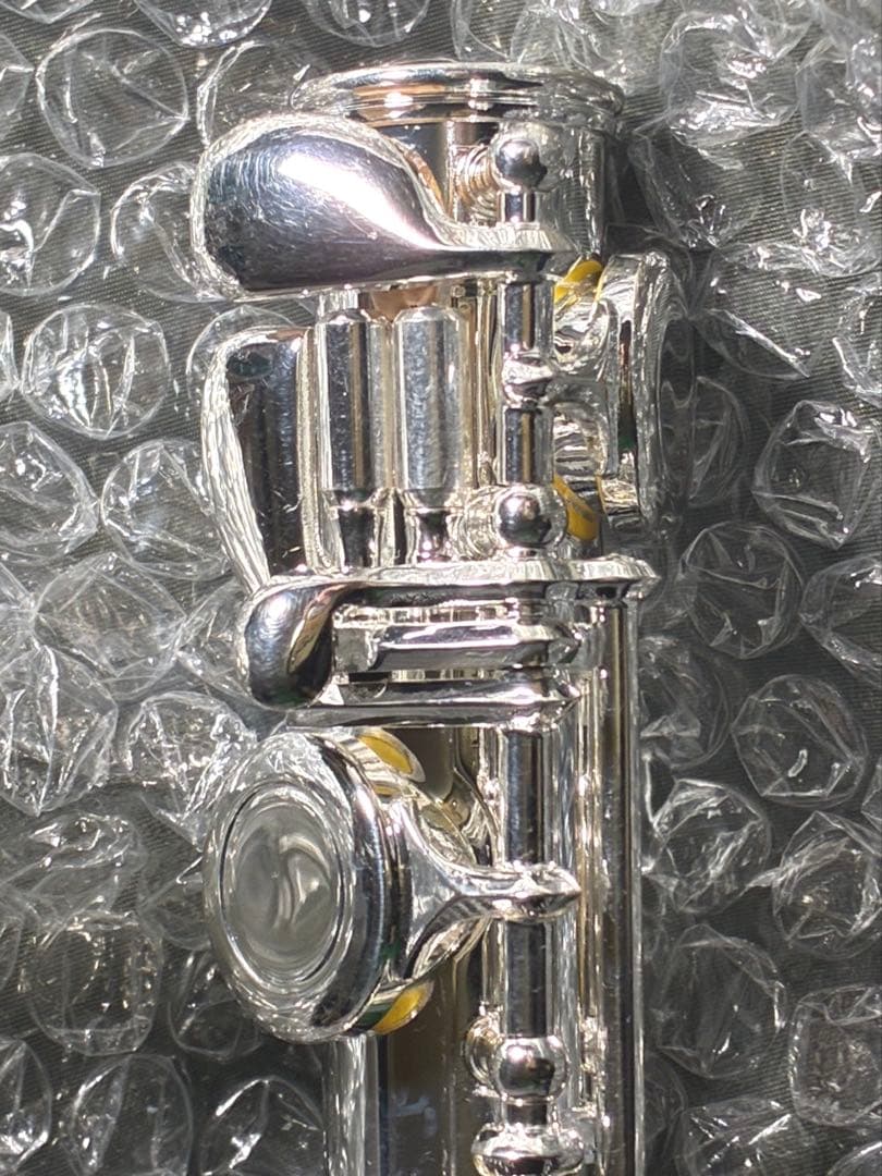 H足部管 銀メッキ洋銀製 C管フルートの高音安定、音色リッチ化に❕良品選定品