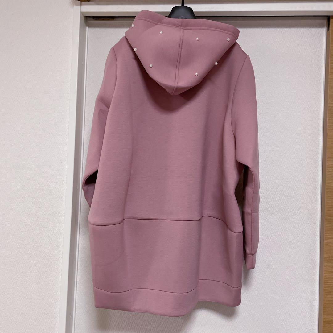 新品未使用タグ付き &LOVE パール装飾 パーカー チュニック3L アンドラブ