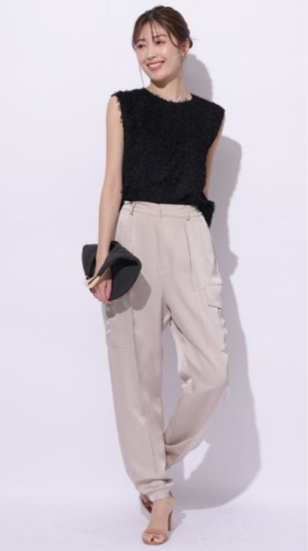 【新品】Apuweiser-riche リラクシーワークサテンパンツ