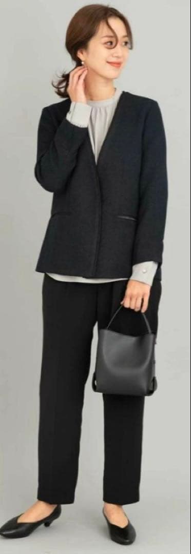 本日値下げアーバンリサーチドアーズ　ツイードVネックロングジャケット　M