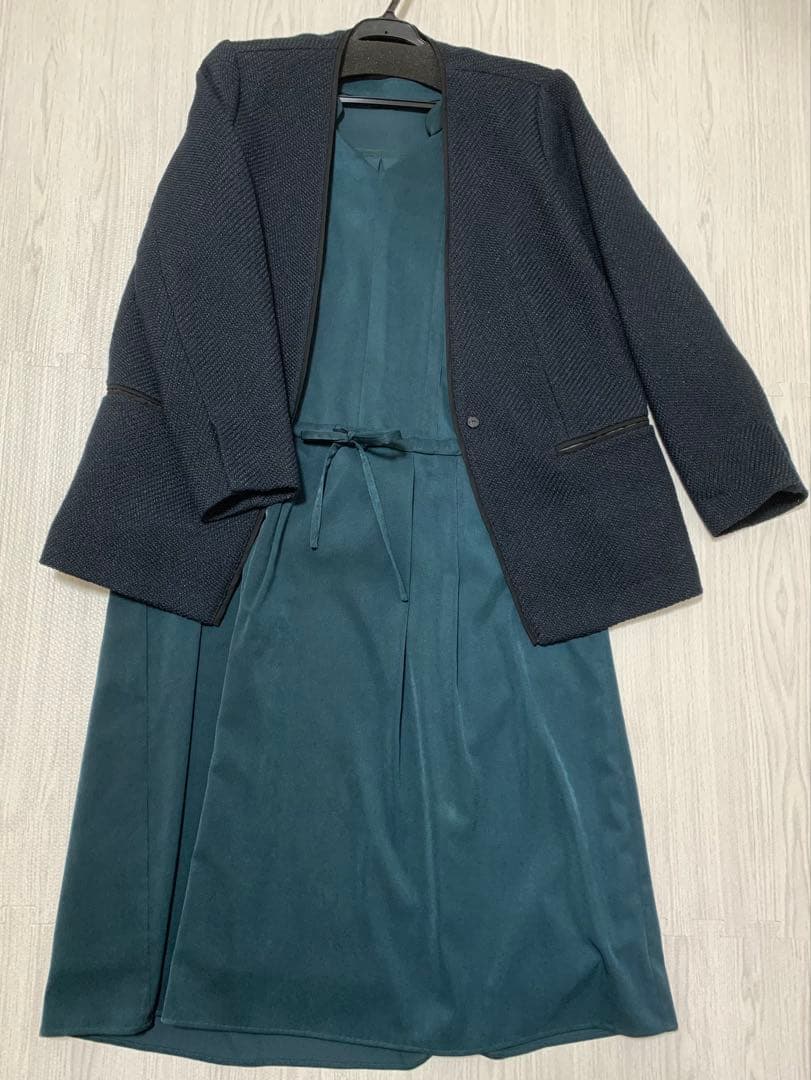 本日値下げアーバンリサーチドアーズ　ツイードVネックロングジャケット　M