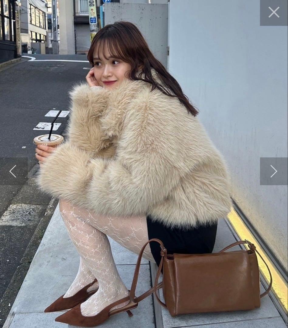 mystic ショートファーコート　FREE SIZE