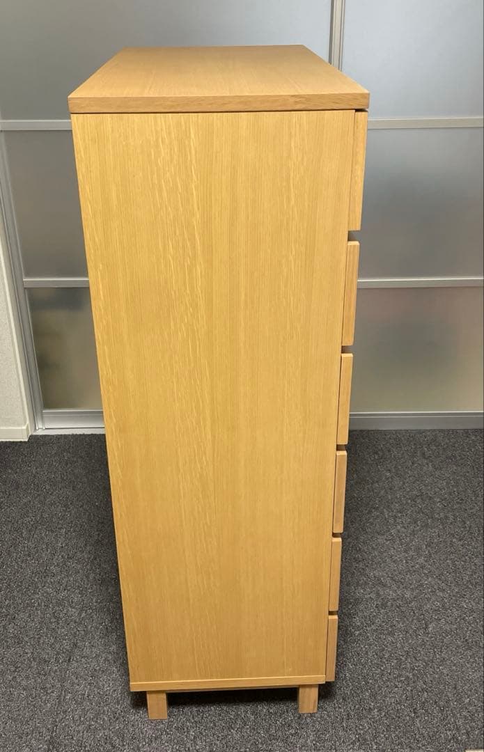 無印良品　オーク材チェスト6段ワイド　廃盤　幅800 mm ② ※商品の説明必読