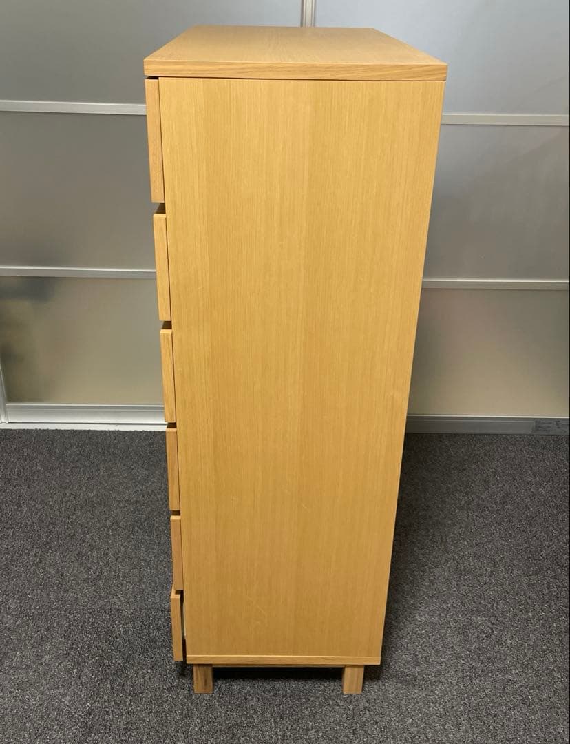 無印良品　オーク材チェスト6段ワイド　廃盤　幅800 mm ② ※商品の説明必読