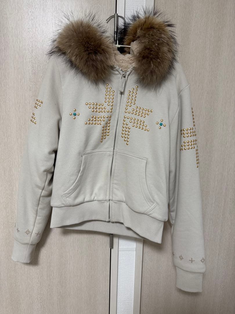 【SCULPTOR】Fur Trimming Hooded Zip-Up