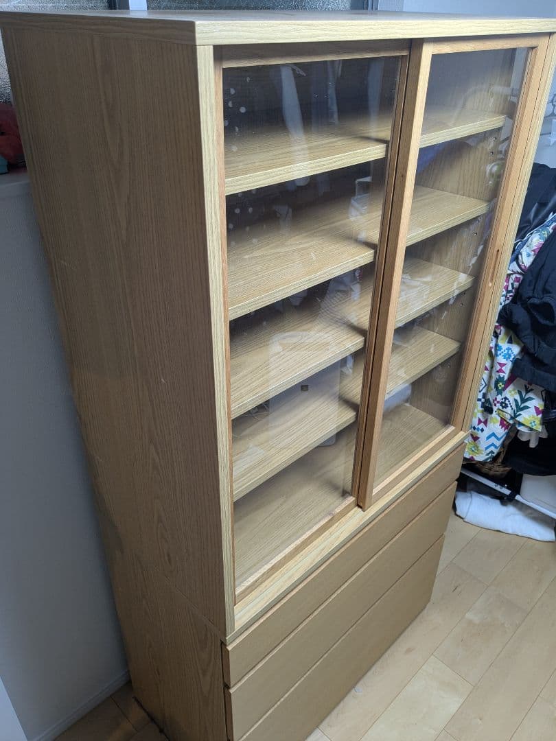 価格変更　無印良品 MUJI オーク材 カップボード 食器棚 キャビネット