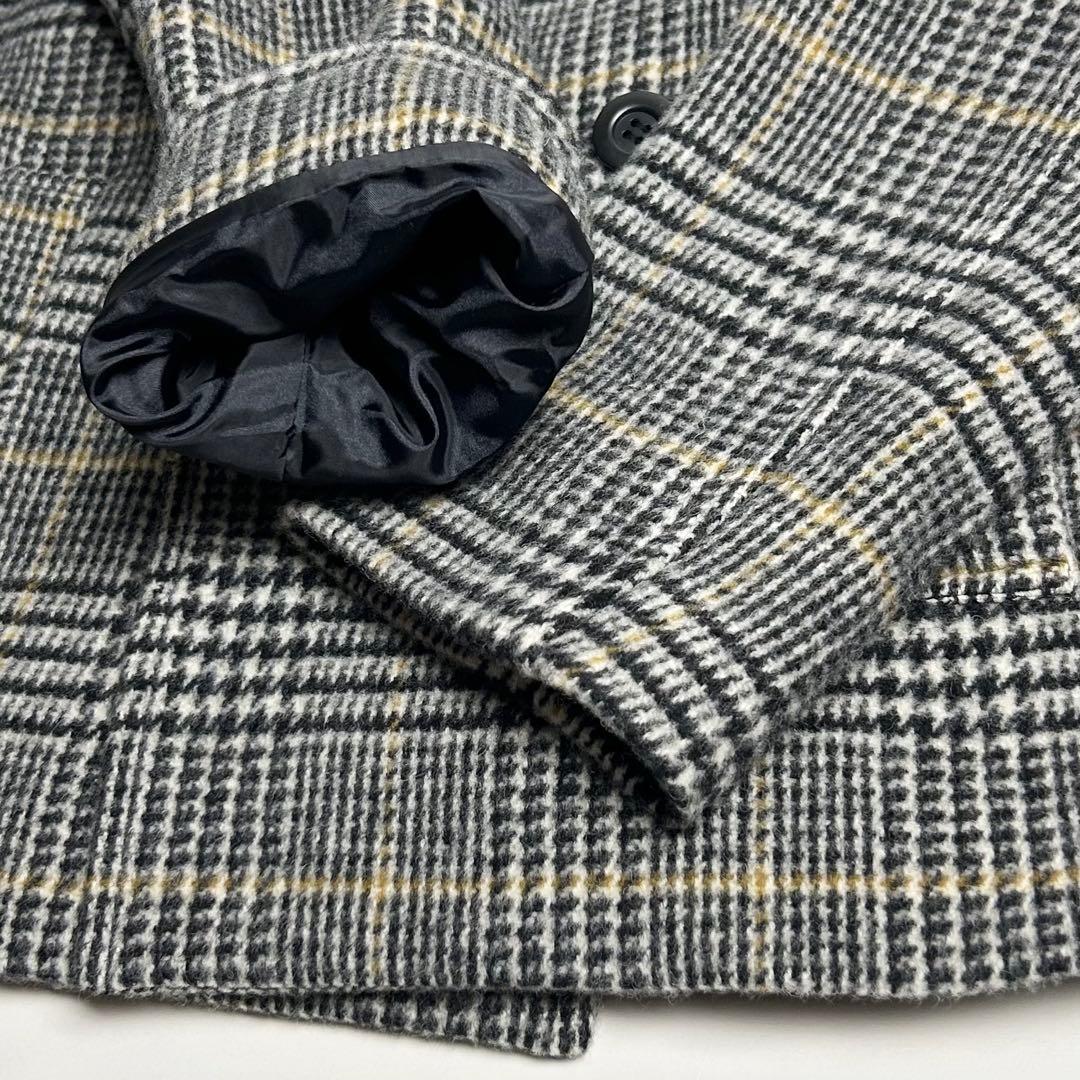 極美品✴︎PINORE/ピノーレ/ダブルボタンショートコート/ピーコート/チェック