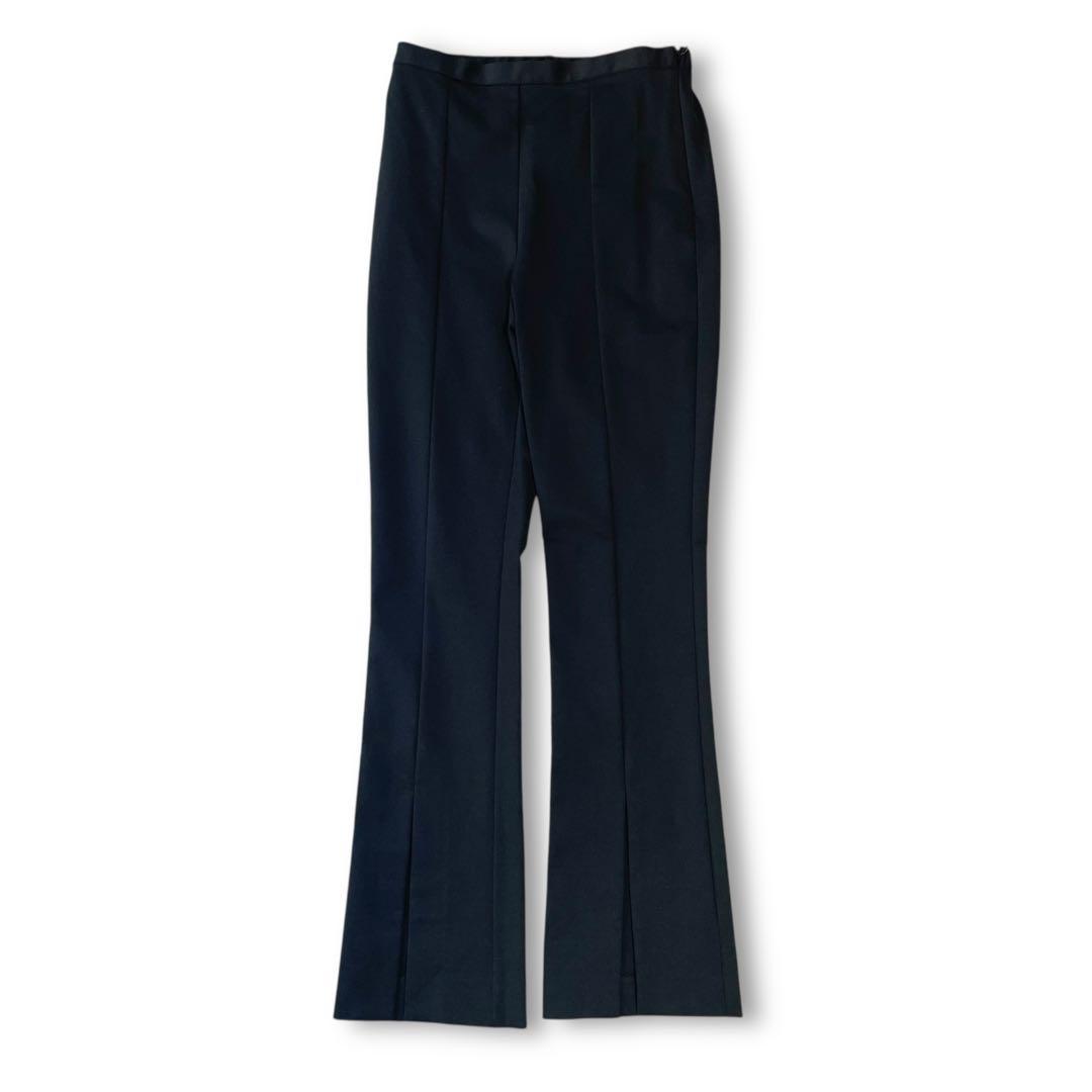 未使用級✨LE PHIL ハイストレッチフロントスリットパンツ ブラック0 現行