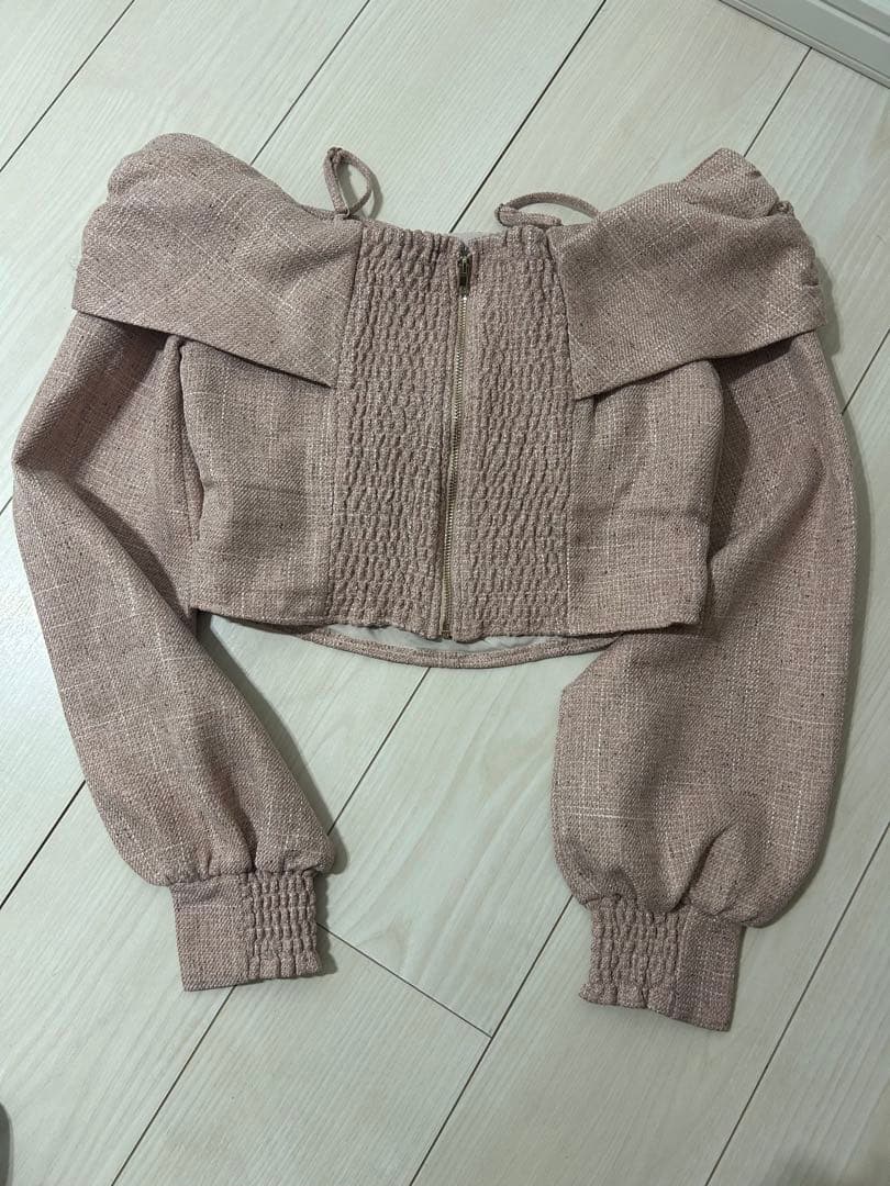 LIP SERVICE リップサービス リボンオフショルロングスリーブトップス