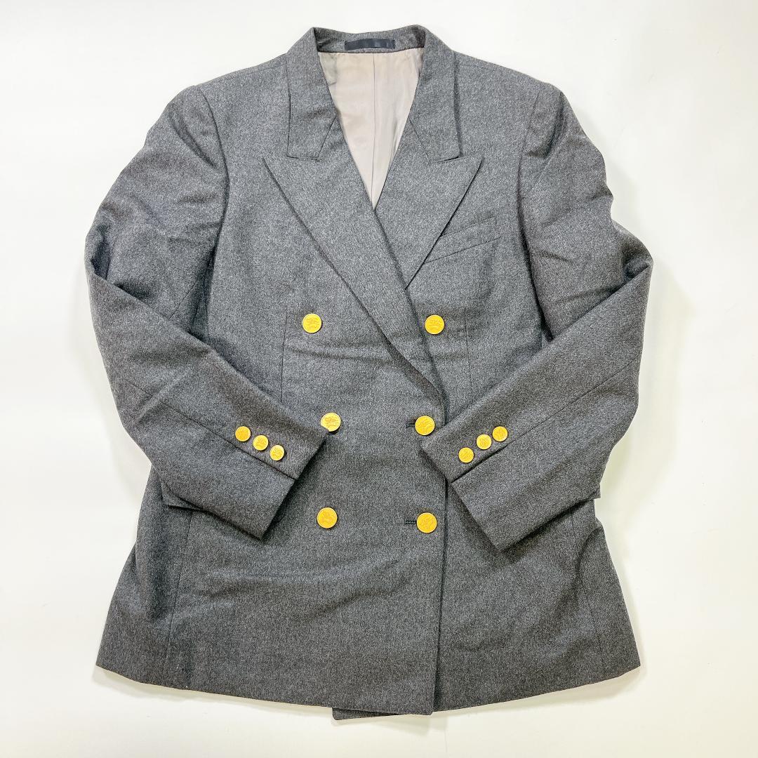 Burberrys 金ボタン ダブル テーラードジャケット 11 M グレー