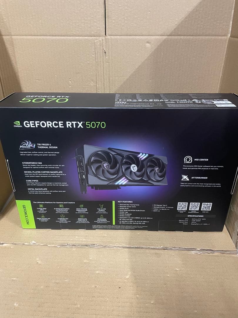 MSI GeForce RTX 5070 12G グラフィックスボード