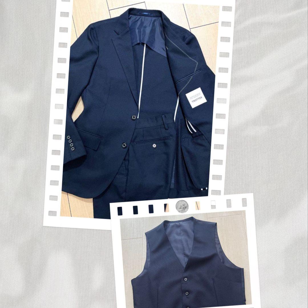 マッキントッシュフィロソフィー ナンバーゼロ トロッター ネイビー スリーピース