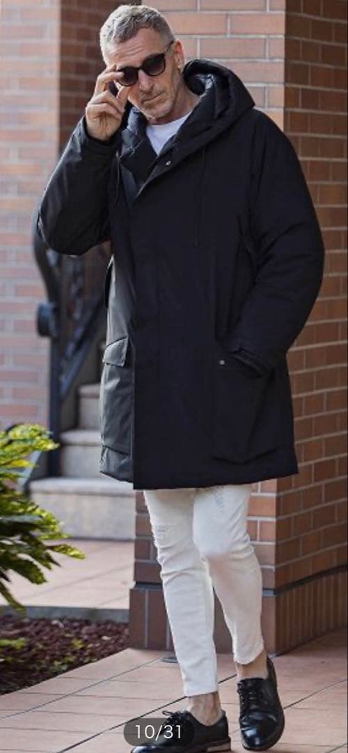 【試着のみ:定価39,600円】ジュンハシモト　ブラック　コート　ビジネス　M