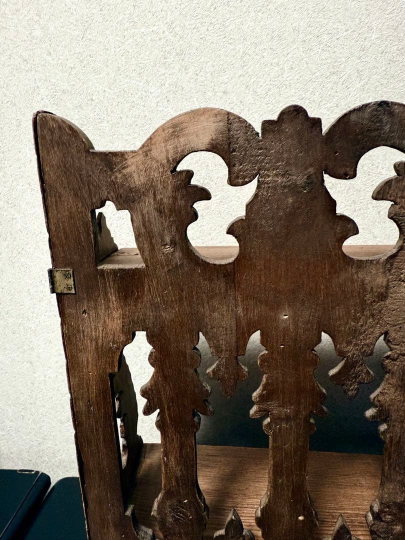 フランス　アンティーク　蚤の市　木棚　シェルフ　小棚　飾り棚