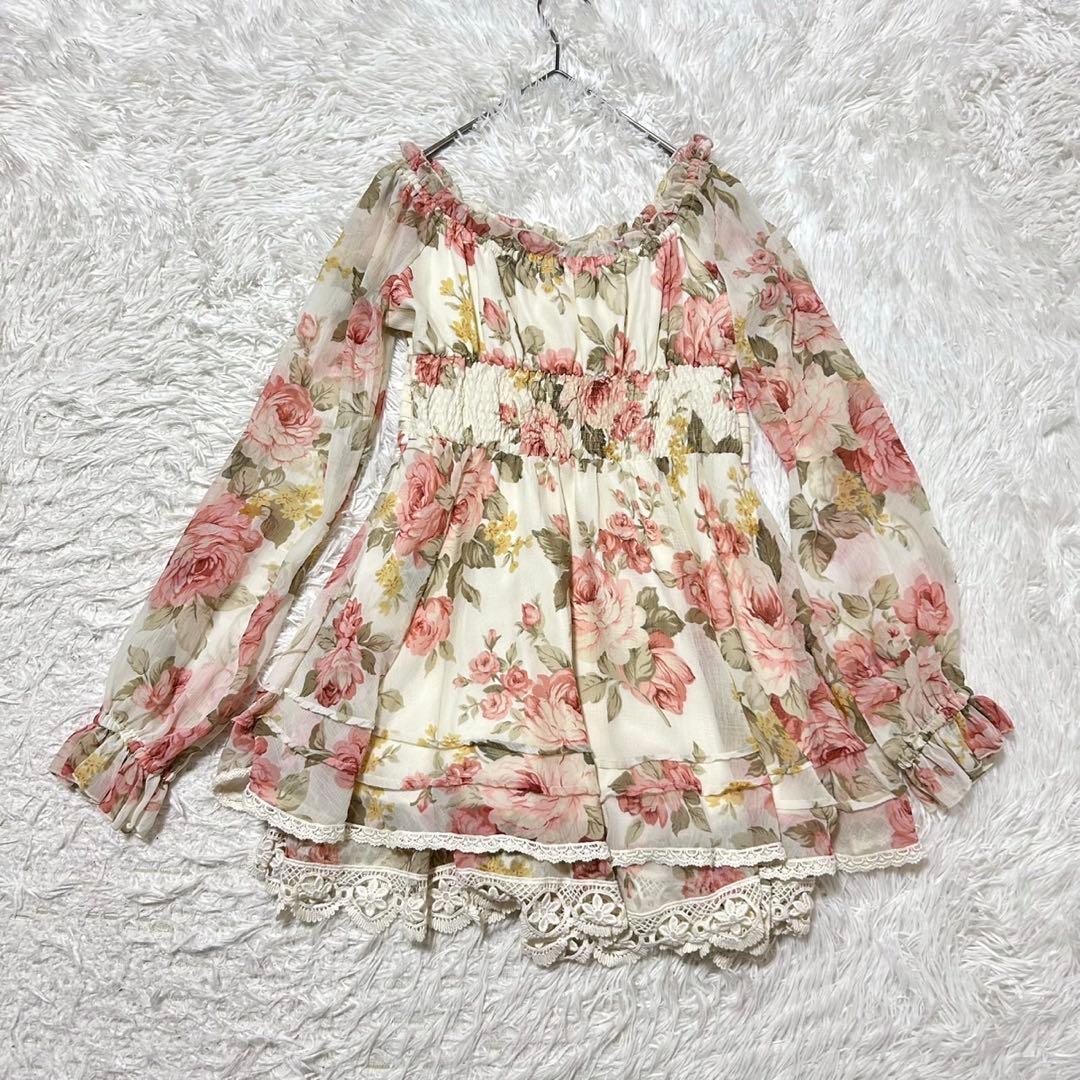 ♥LIZLISA♥ リズリサ ワンピース Y2K 花柄 姫ギャル バレエコア