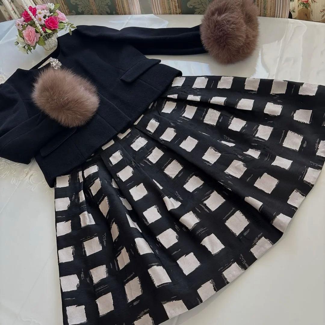 アプワイザーリッシェ　フォックスファー付き　ショートコート　サイズ2（M）