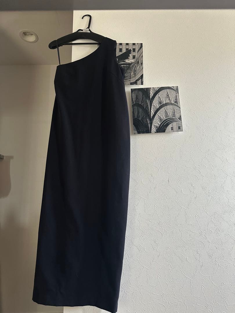 SEA ワンショルダーワンピース　ブラック ロングワンピース