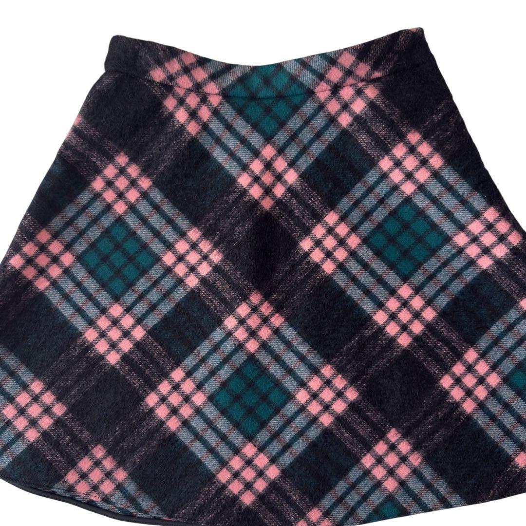 MIU MIU ミュウミュウ スカート 36(S) チェック柄 スカート ウール
