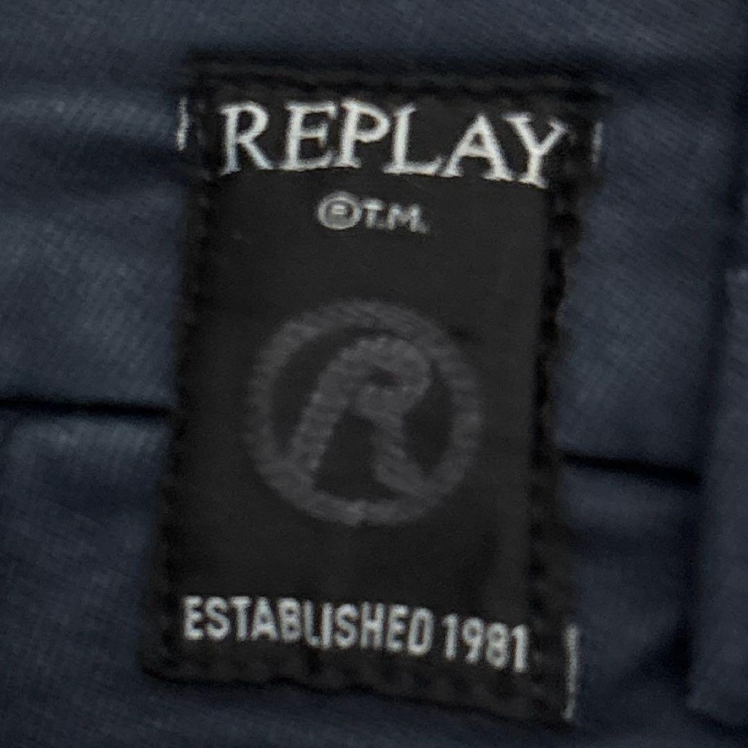 REPLAY JAAN HYPERFLEX カーゴパンツ 28インチ ネイビー