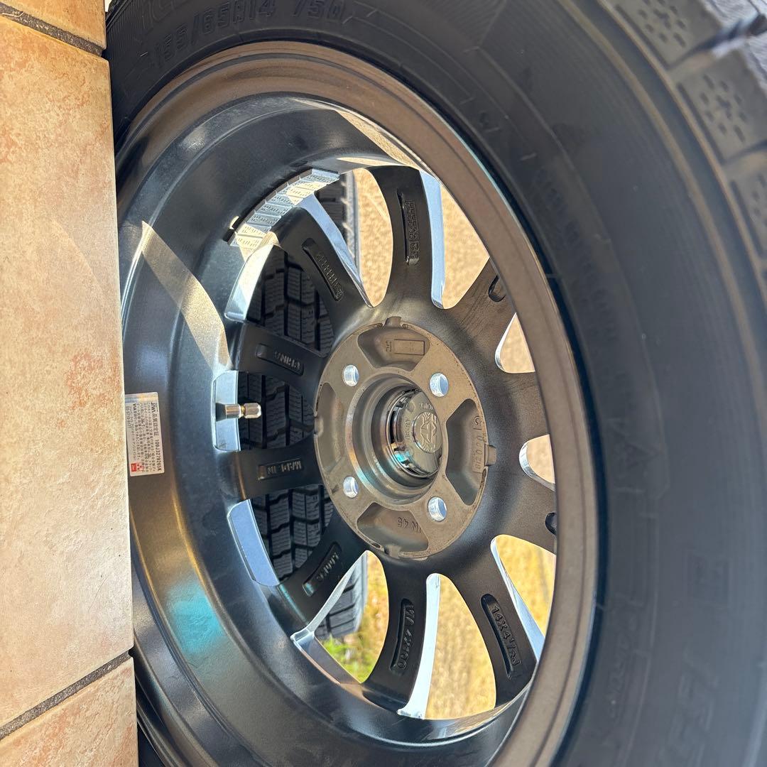 155.65R14 GOODYEARホイールナットセット美品中古スタッドレス