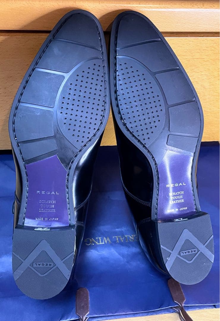 【サダ様】リーガルビジネスシューズモンクストラップスクラッチタフレザー27