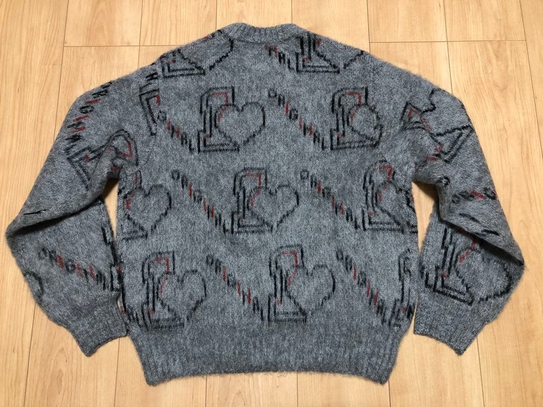 未使用タグ付！Schott（ショット）シャギーニット オリジナルハート／セーター