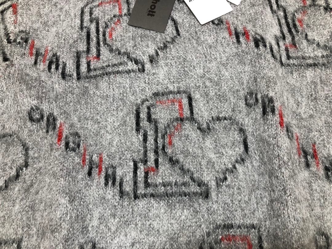 未使用タグ付！Schott（ショット）シャギーニット オリジナルハート／セーター